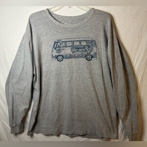 Blue 84 Savannah Van-Nana Graphic Long Sleeve Tee Gray XL Retro VW
